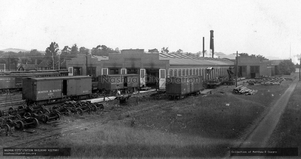 Postcard: Boston & Maine Railroad Shops, Lyndonville, Vermont